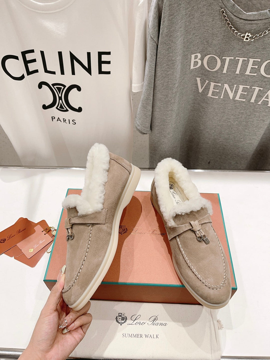 LP SUMMER CHARMS WALK LOAFERS PEANUT FLEECE