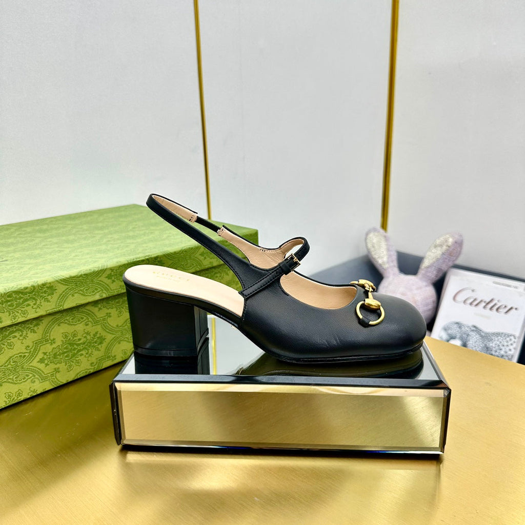 GUCCI HORSEBIT PUMP IN BLACK SHEEPSKIN