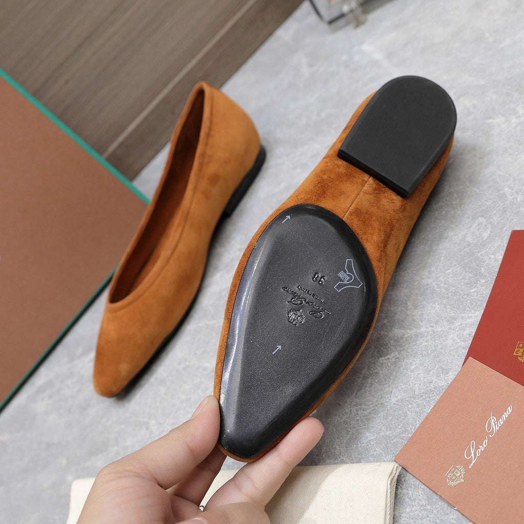 CLASSIC BALLET SHOES IN BRONZE BROWN SUEDUE